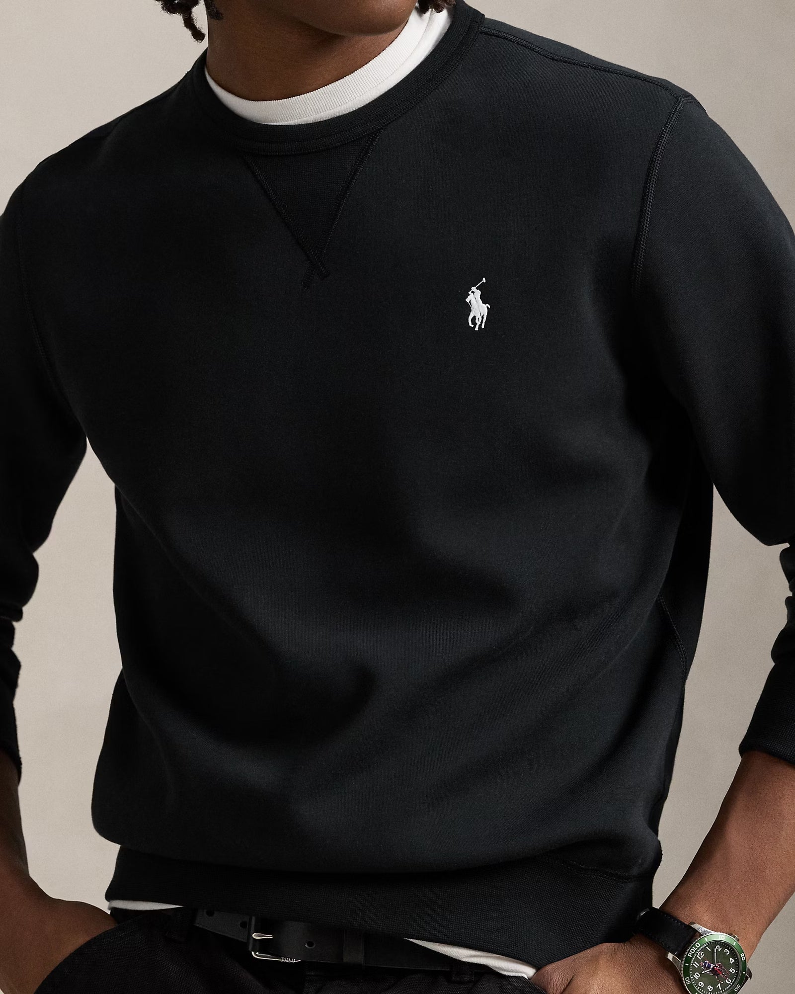 RL SMALL PONY  FLEES BLACK SWEATSHIRT