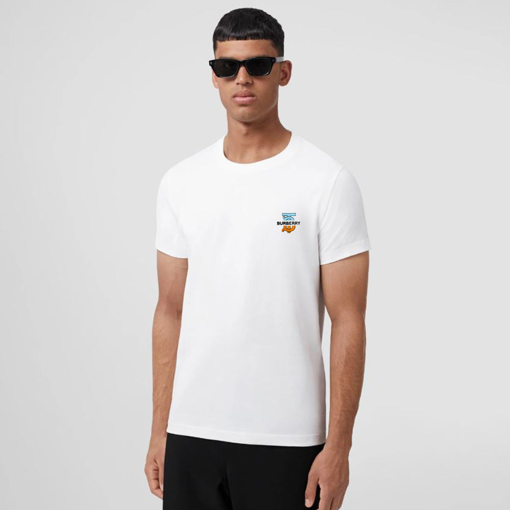 BURBURY  LOGO TEE-WHITE