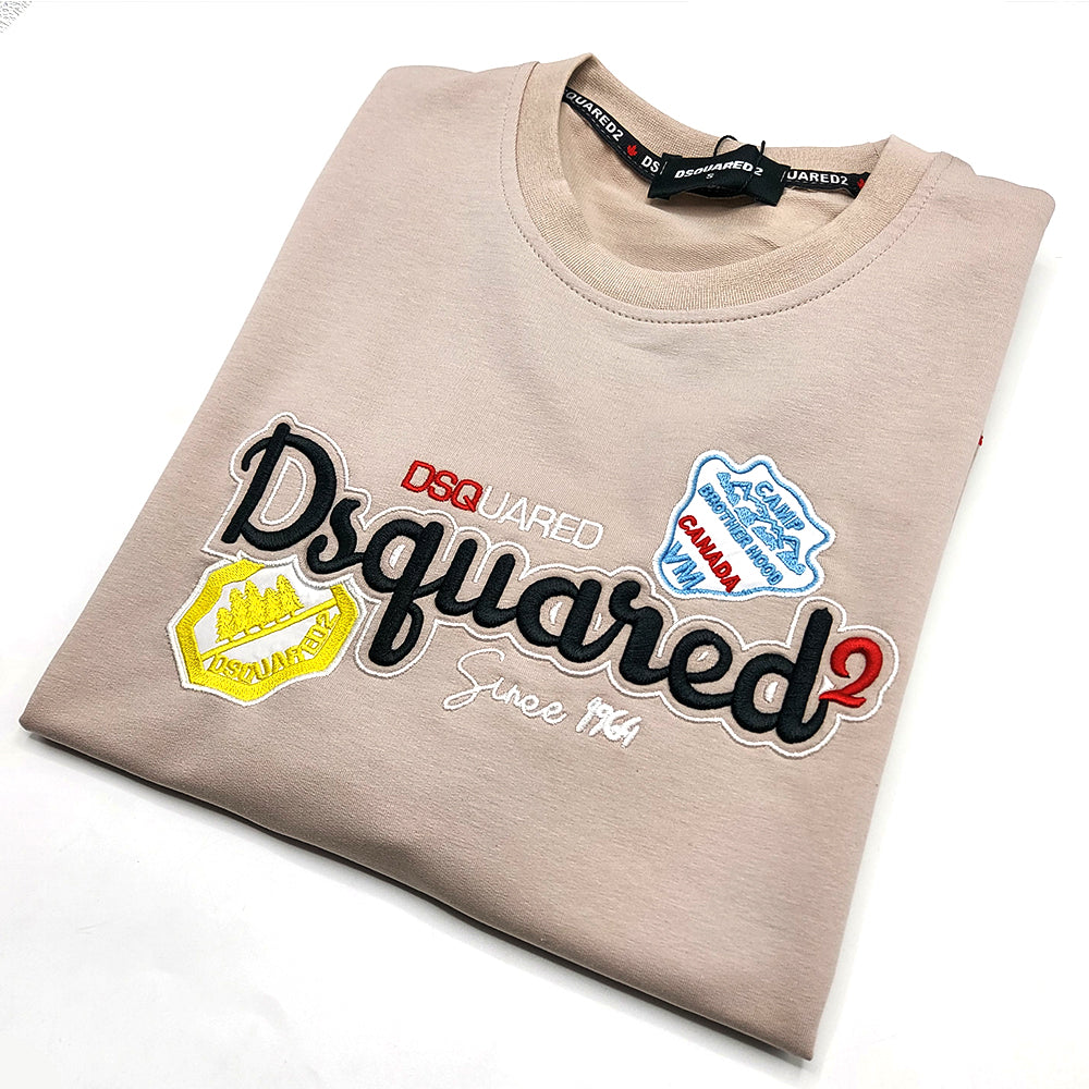DSQRD EMBROIDED TEXT LOGO TERRY  SWEATSHIRT