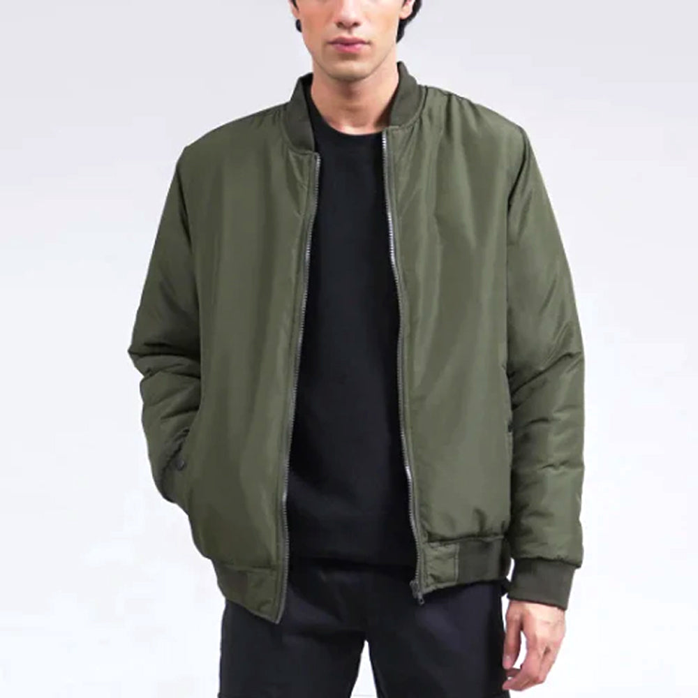 ZR - Men 'Olive' Puffer Bomber Jacket