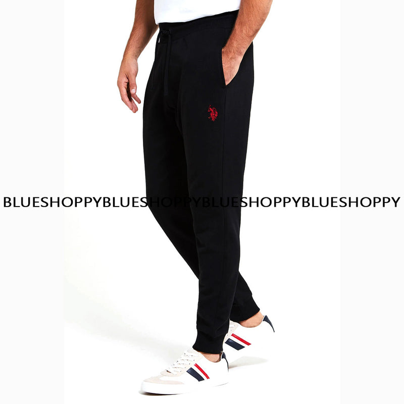 US PLO Soft Stretch Cotton Embroidered Trouser-BLACK