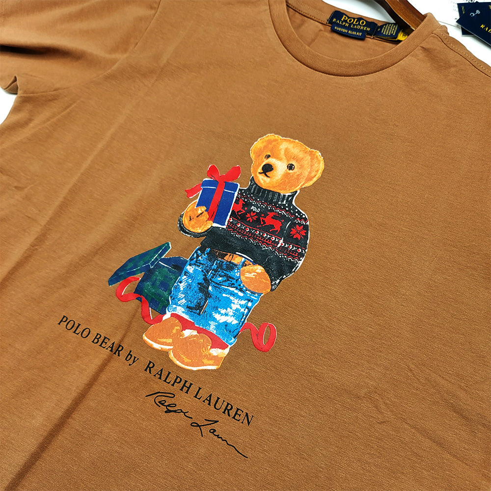 RL - Polo Bear Cotton Jersey T-Shirt-brown
