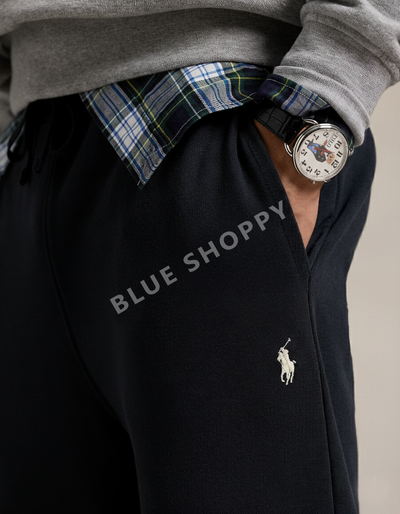 RL lightweight summers terry Pant-BLACK