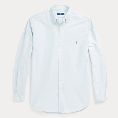 POLO RL FLEX STRIPTED BUTTON DOWN SLIM FIT SHIRT-SKY BLUE