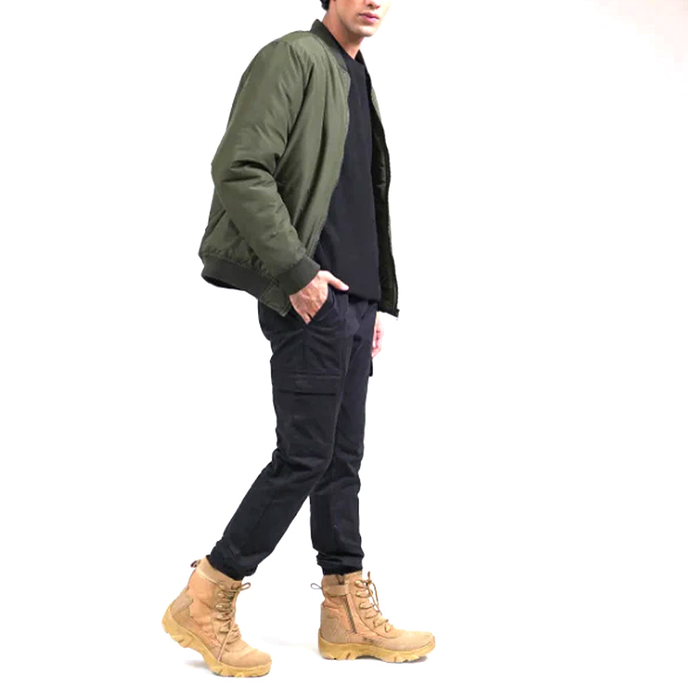 ZR - Men 'Olive' Puffer Bomber Jacket