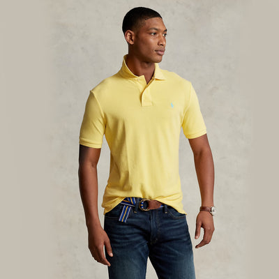 POLO RL Custom Slim Fit Mesh Polo Shirt-yellow