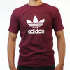 MEN'S ALL  PRINTED TREFOIL T.SHIRT-BURGANDY