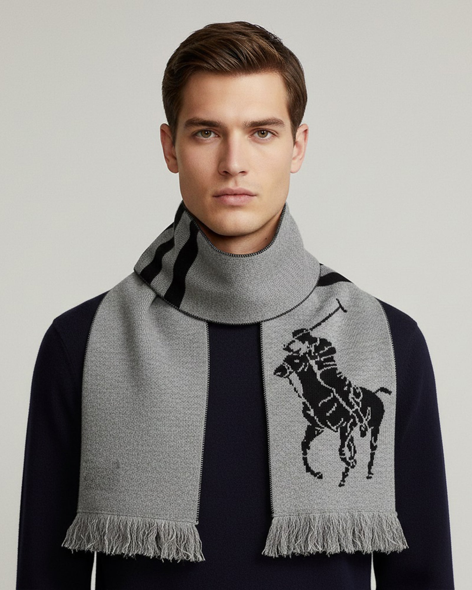 RL BLENDED WOOL  large pony scarf