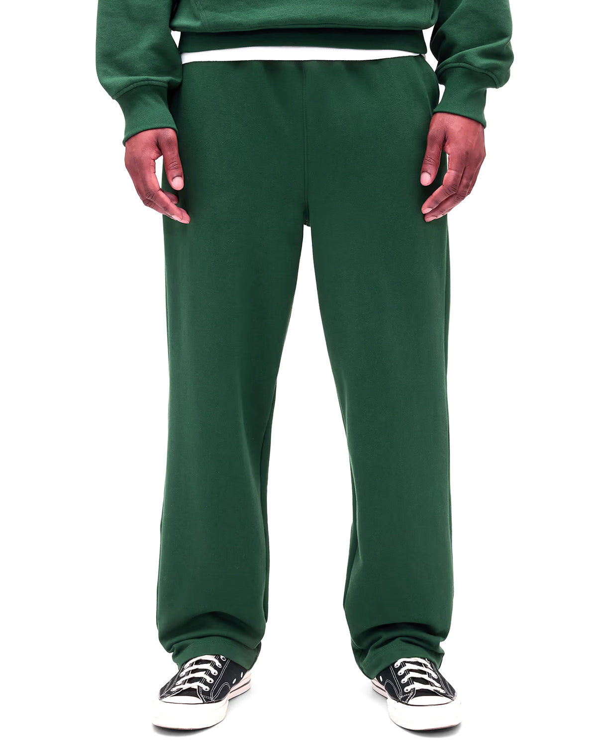 BRSHKA Relaxed Fit Lightweight Trouser-GREEN