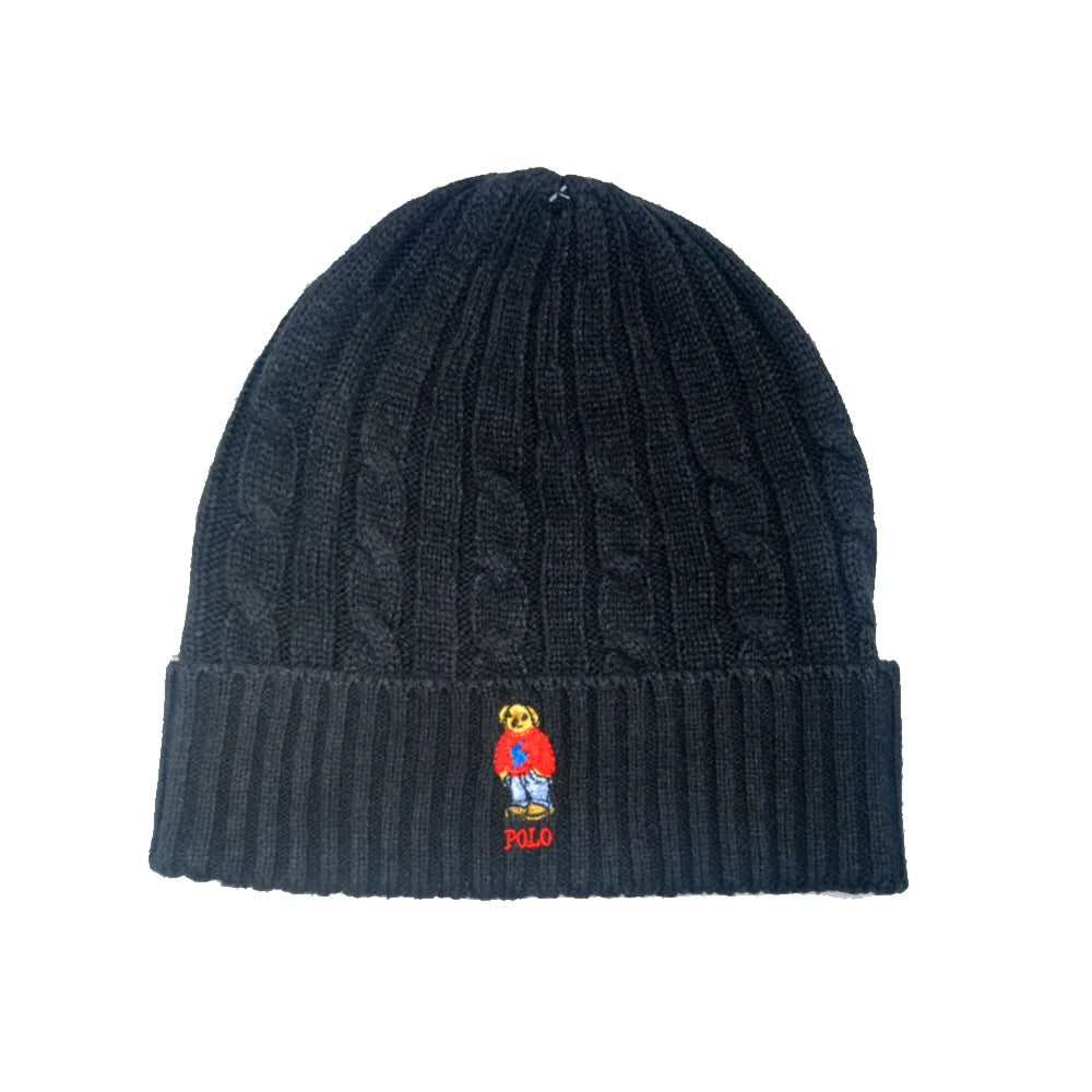 Cable Knit Bear Polo Beanie Cable Knit Beanie Ralph Lauren Mens