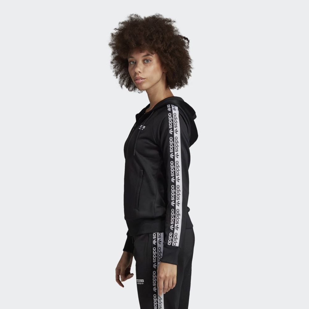 WOMEN SHOULDER TAPE FULL ZIP HOODIE