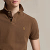 POLO RL Custom Slim Fit Mesh Polo Shirt-Pale Russet