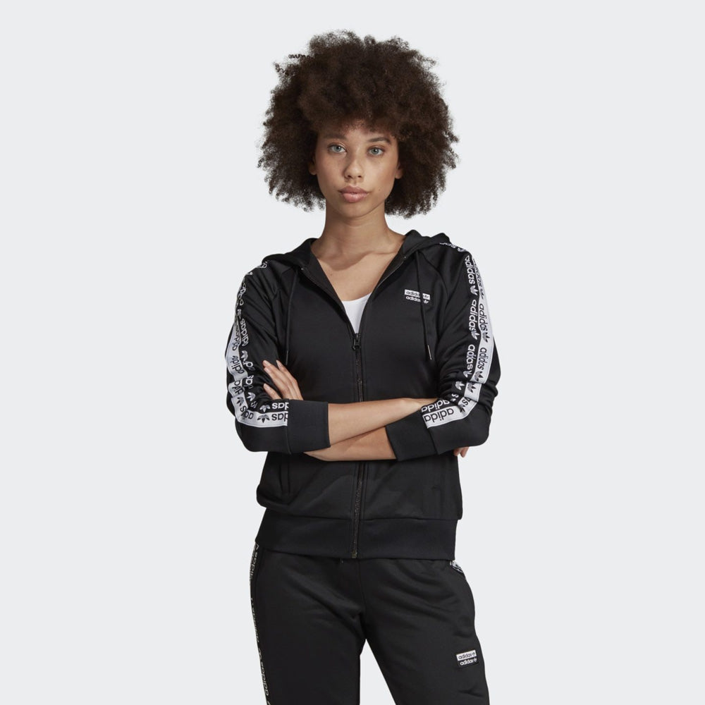 WOMEN SHOULDER TAPE FULL ZIP HOODIE