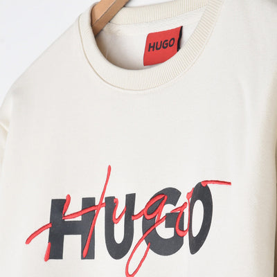 HU - Men 'WHITE' Hybrid Logo Fleece Sweatshirt