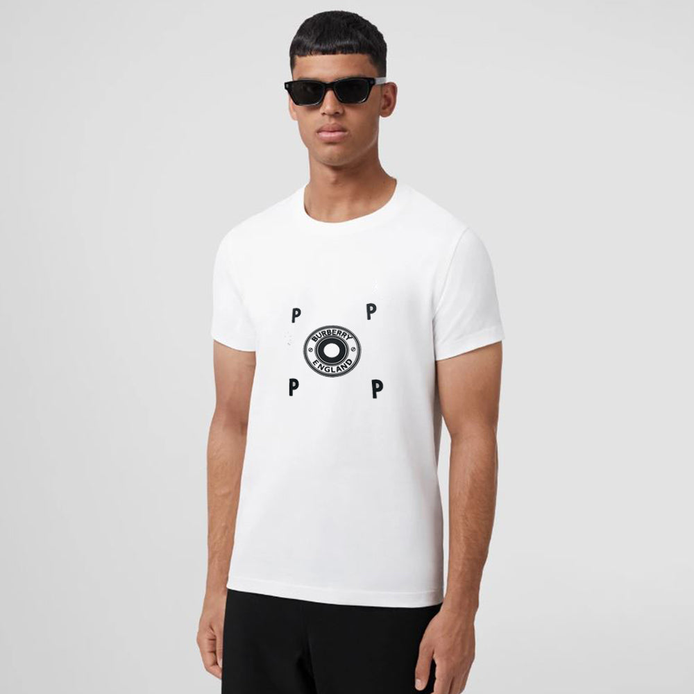 BURBURY  LOGO TEE-WHITE