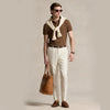 POLO RL Custom Slim Fit Mesh Polo Shirt-Pale Russet