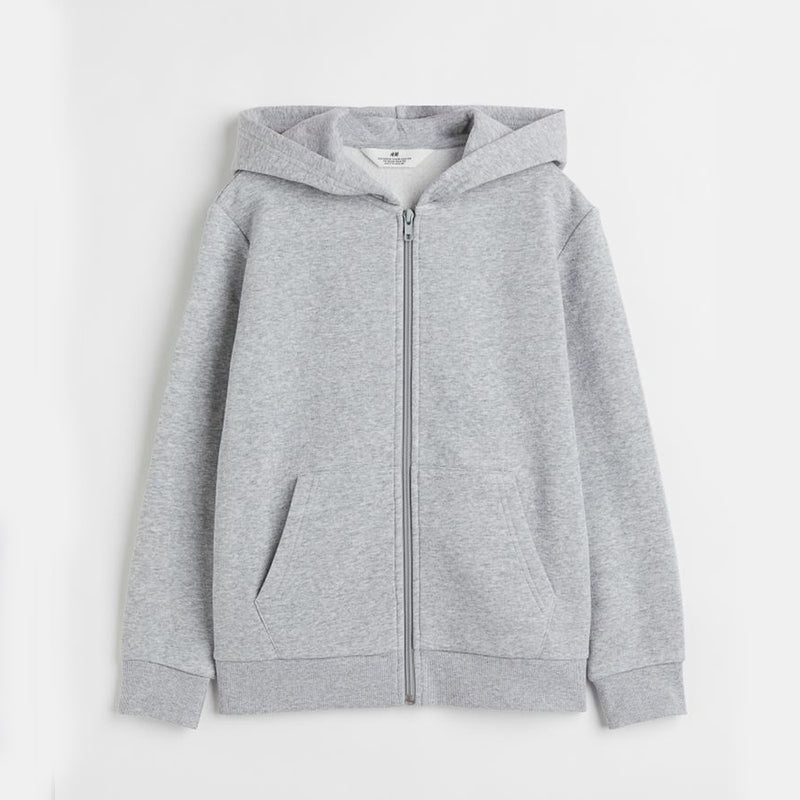 kids grey zipper hoodie 4768-18