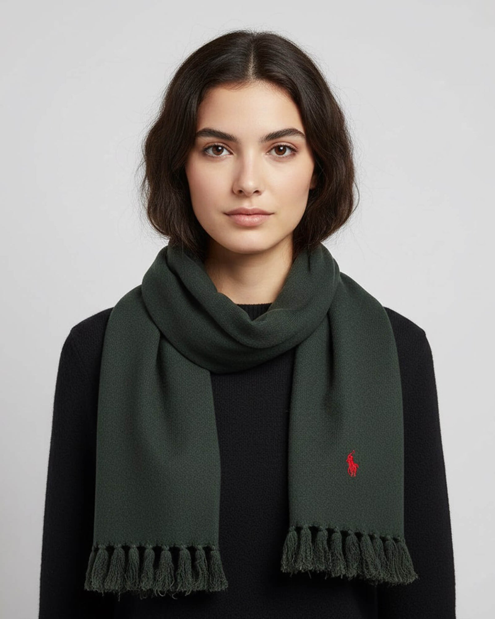RL Merino Wool GREEN scarf