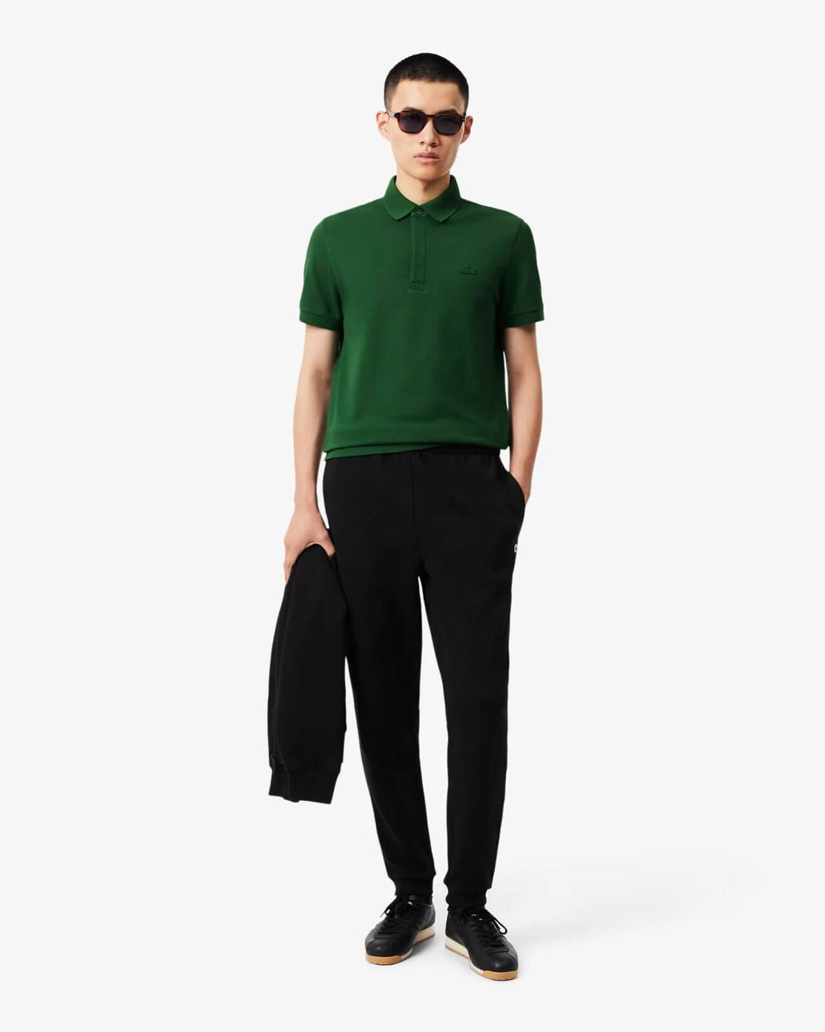 LAC SLIM FIT PARIS STRETCH PIQUE POLO SHIRT -green