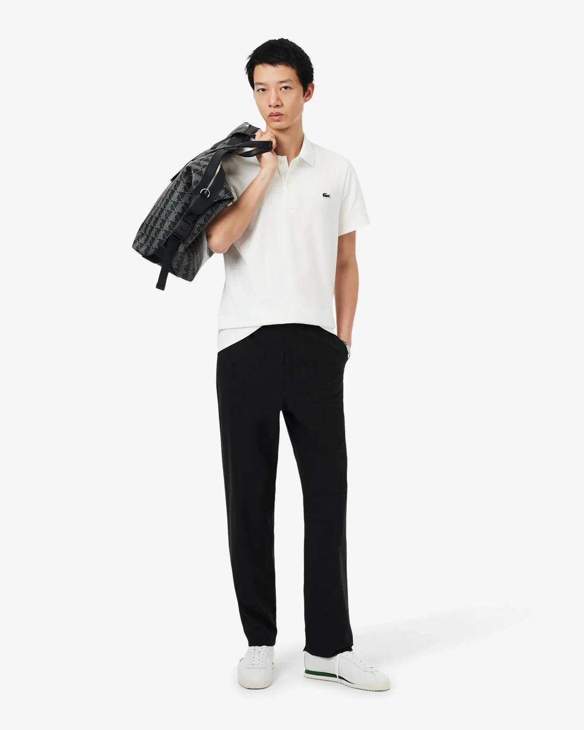LAC MEN'S  SLIM FIT POLO SHIRT-white