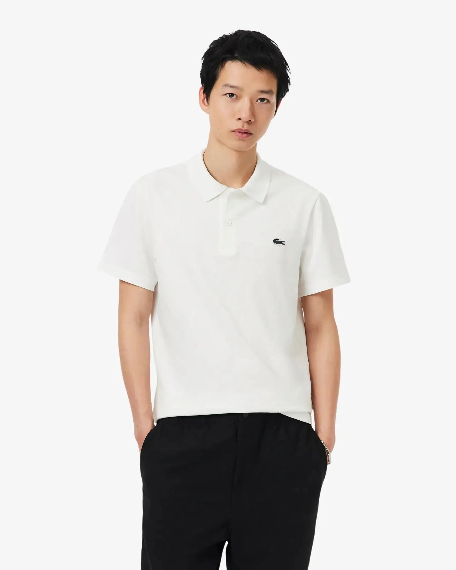 LAC MEN'S  SLIM FIT POLO SHIRT-white