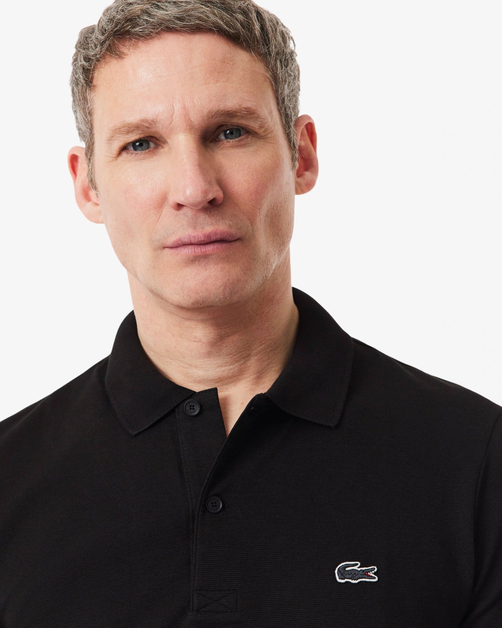 LAC MEN'S SLIM FIT POLO SHIRT-BLACK