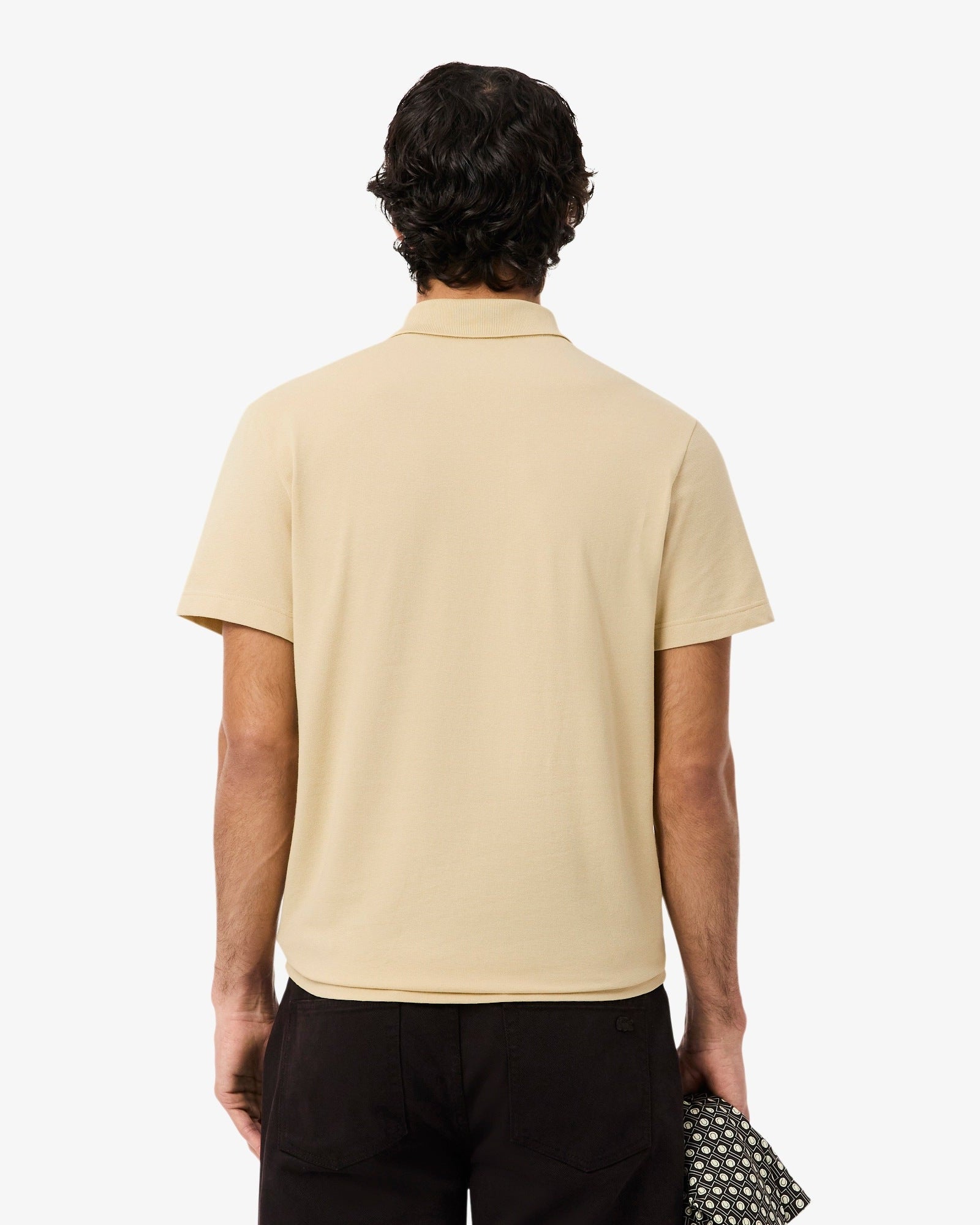LAC MEN'S  SLIM FIT POLO SHIRT-BEIGE