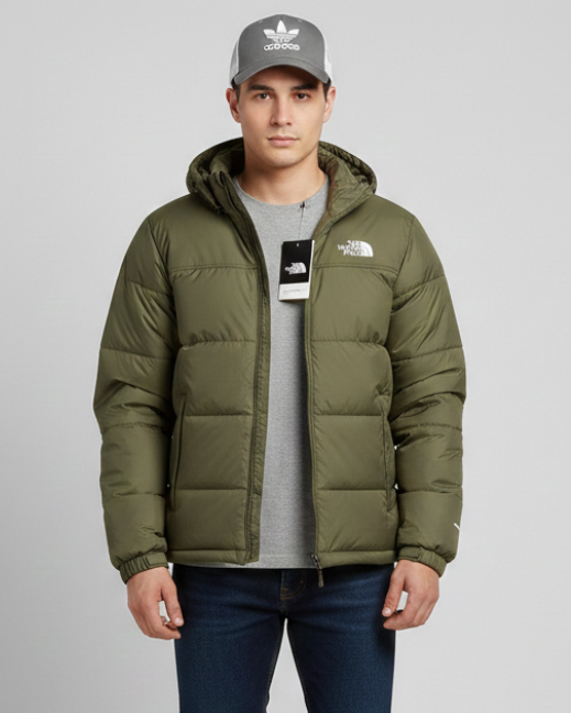 NRTH FCE PADED 2 SIDED HOOD JACKET-OLIVE &amp; BROWN