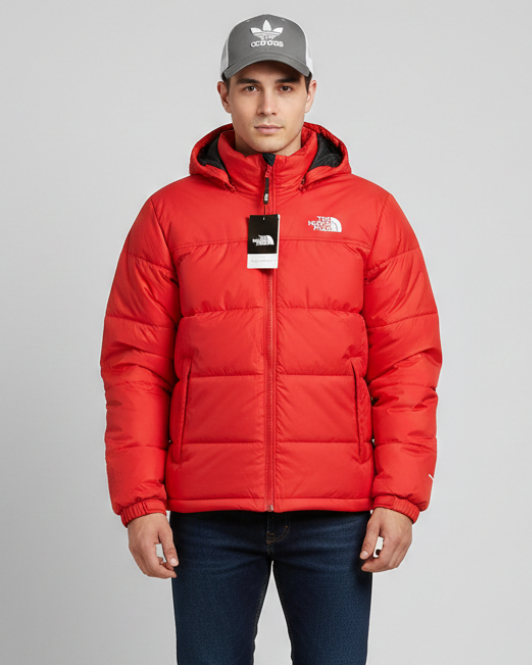 NRTH FCE PADED REVERSIBLE JACKET-RED & BLACK