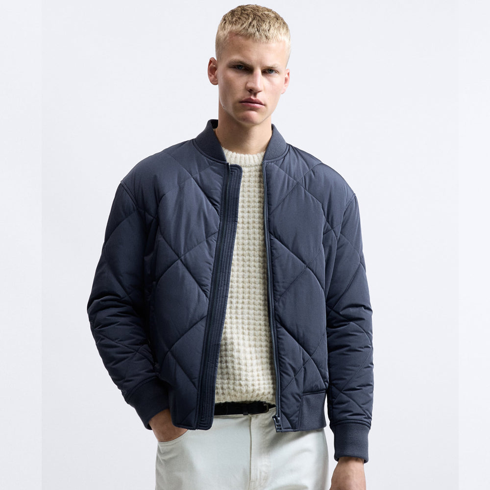 ZR PADDED BOMBER JACKET NAVY