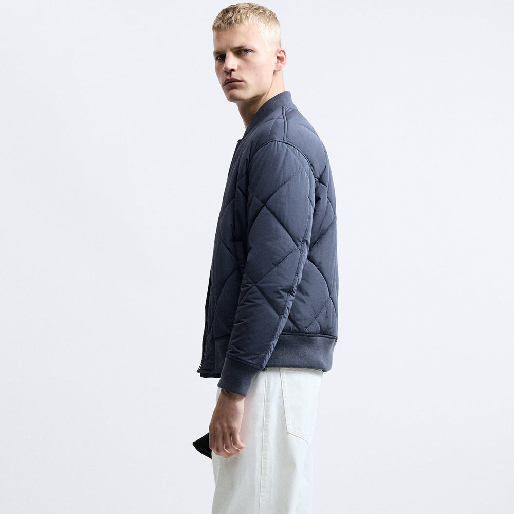 ZR PADDED BOMBER JACKET NAVY