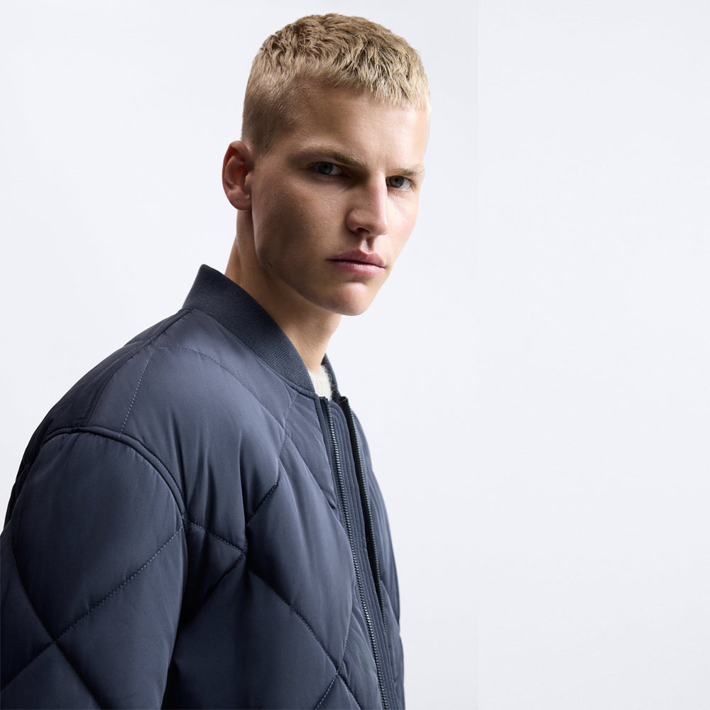 ZR PADDED BOMBER JACKET NAVY
