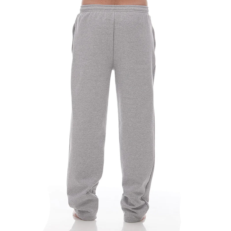 ZR STONE GREY OPEN BOTTOM FLEES SWEATPANTS