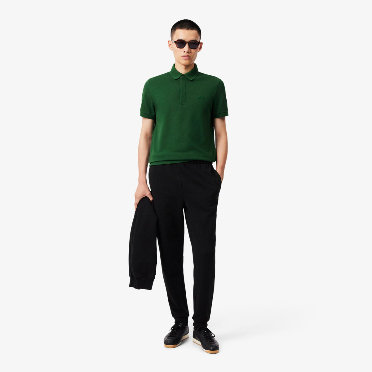 LAC SLIM FIT PARIS STRETCH PIQUE POLO SHIRT -green
