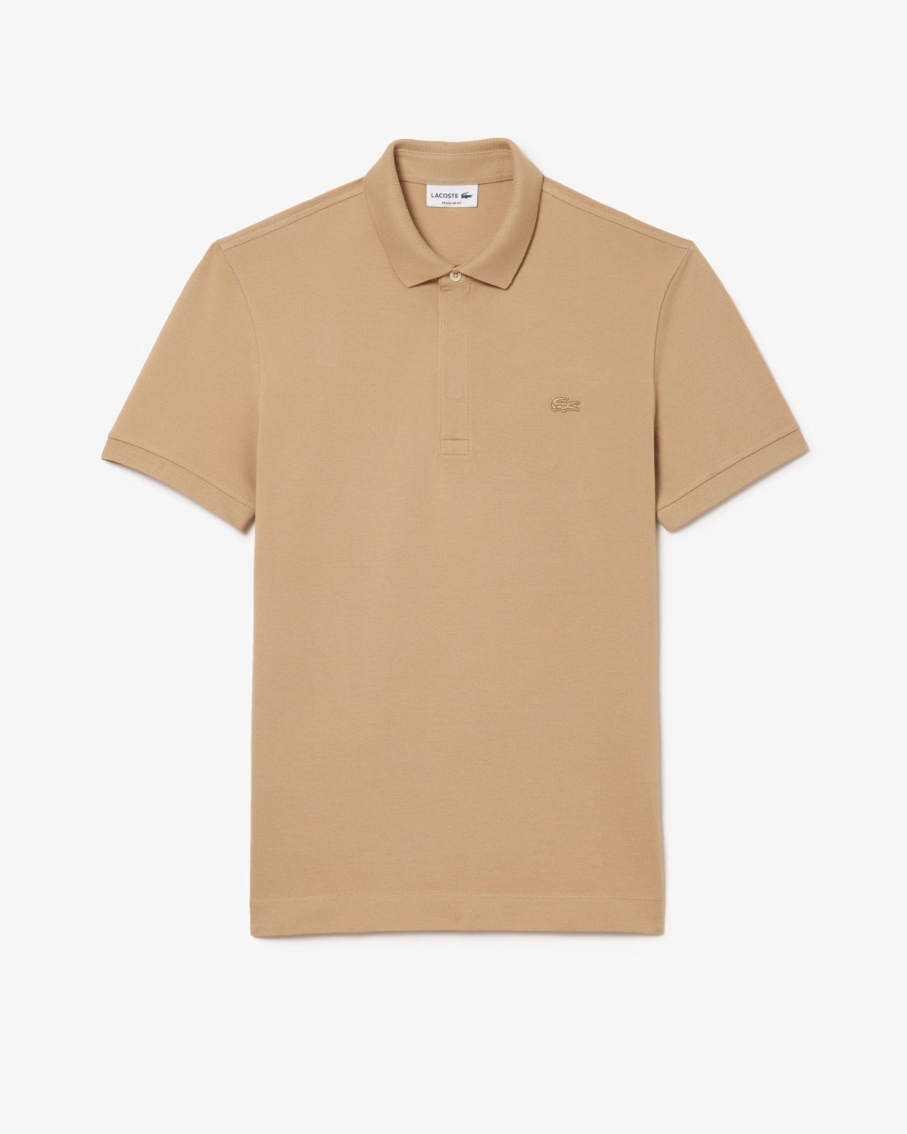 LAC SLIM FIT PARIS STRETCH PIQUE POLO SHIRT -BROWN