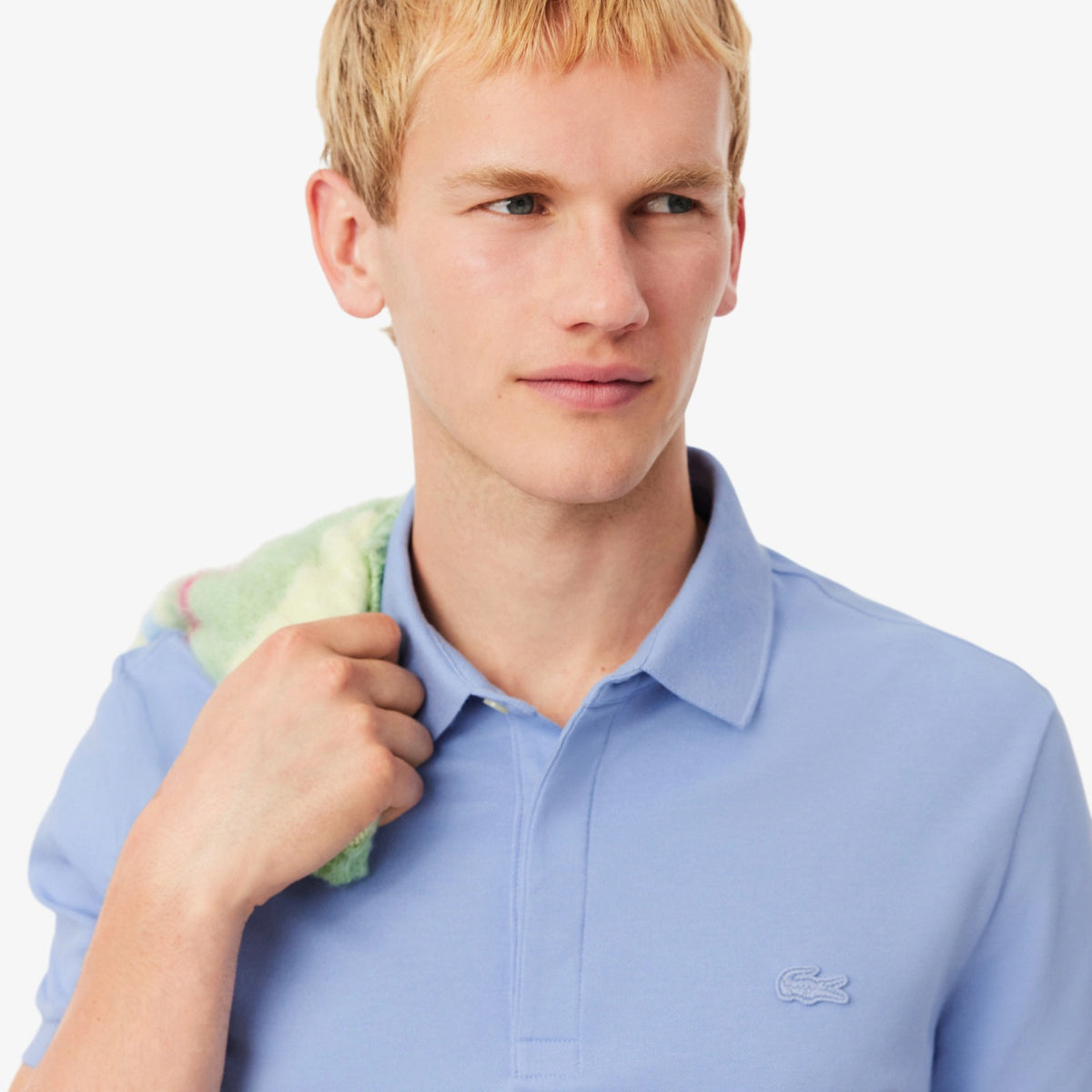 LAC SLIM FIT PARIS STRETCH PIQUE POLO SHIRT-SKY BLUE