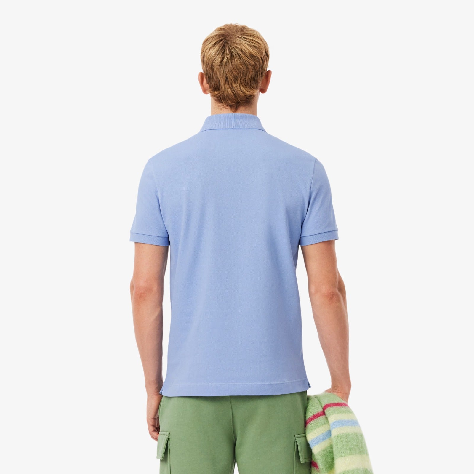 LAC SLIM FIT PARIS STRETCH PIQUE POLO SHIRT-SKY BLUE