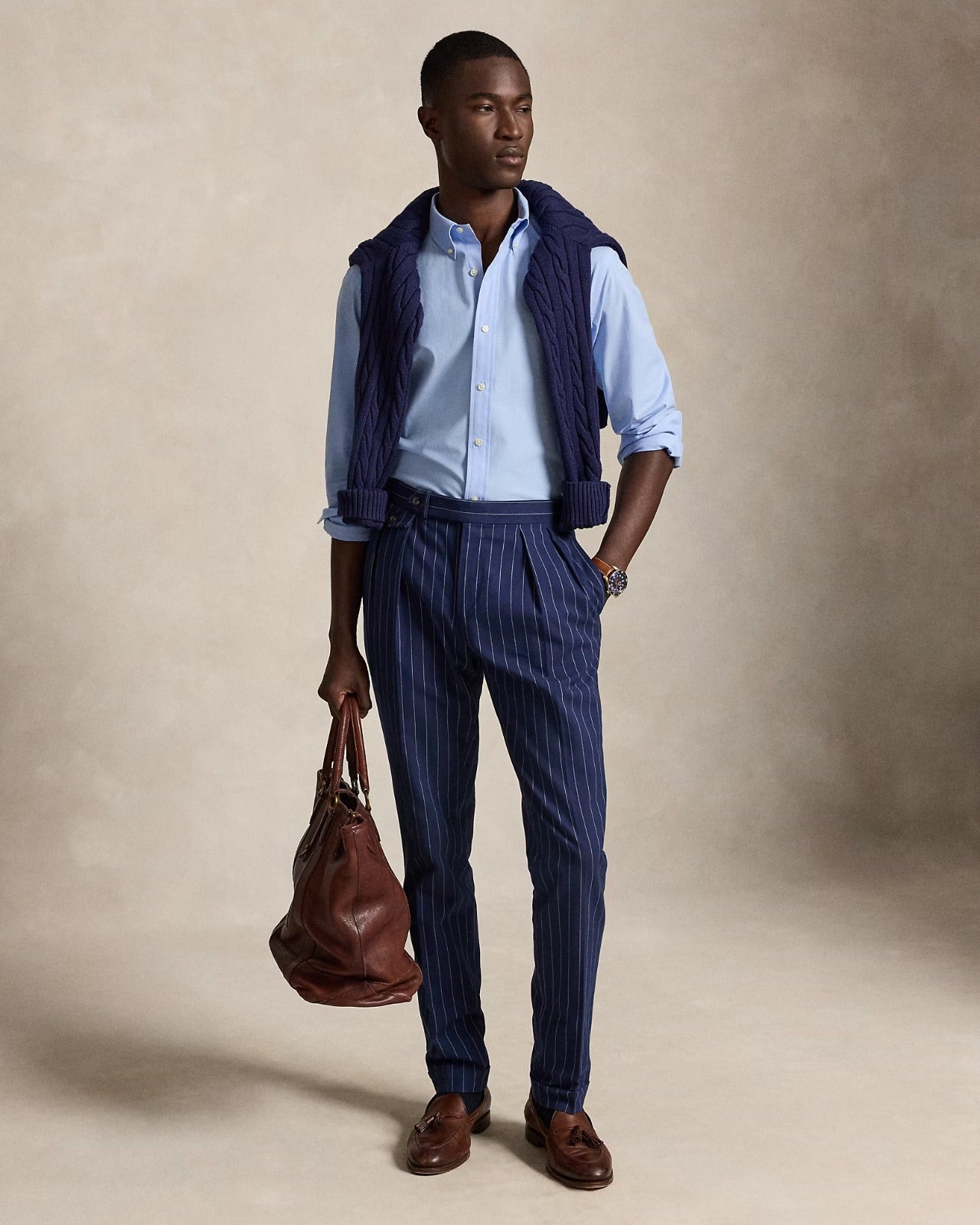 POLO RL BUTTON DOWN REGULAR FIT COTTON SHIRT-SKY BLUE