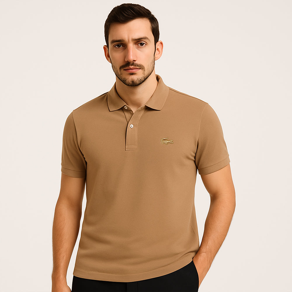 Lac Men's Classic Fit Original L.12.12 brown Polo