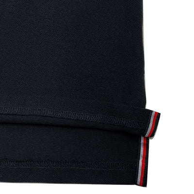 TH PLAIN EMBROIDED LOGO POLO SHIRT-BLACK