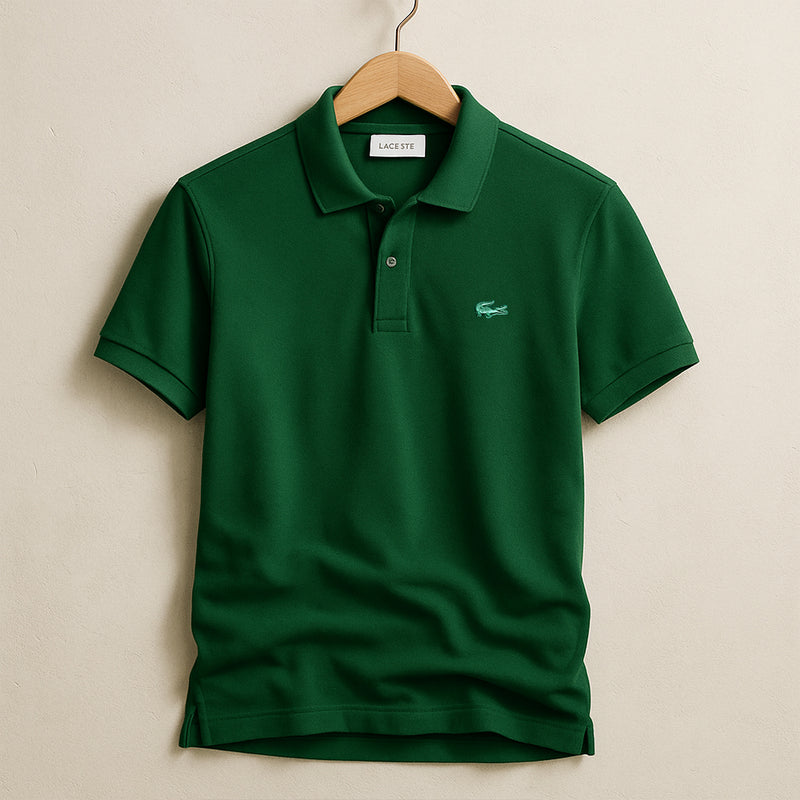 Lac Men's Classic Fit Original L.12.12 Green Polo