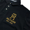 TH PLAIN EMBROIDED LOGO POLO SHIRT-BLACK