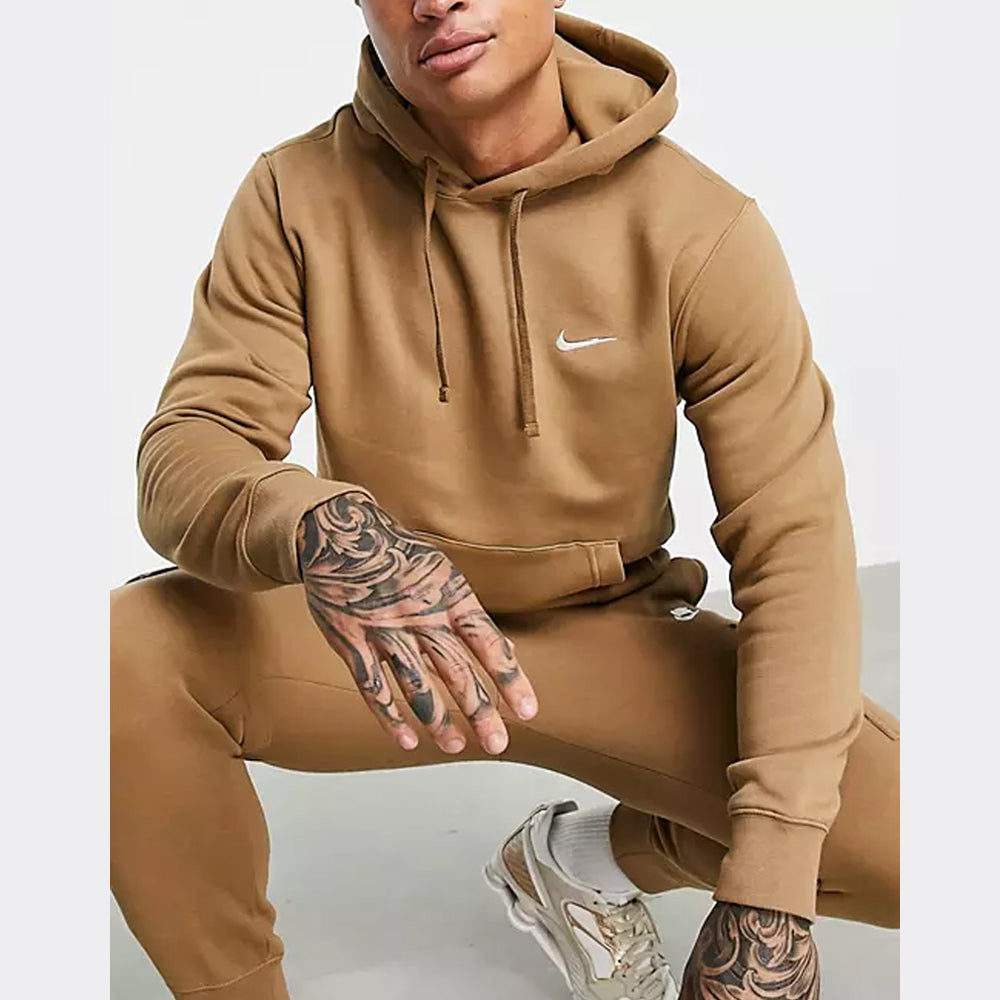 Ni Club fleece hoodie in taupe