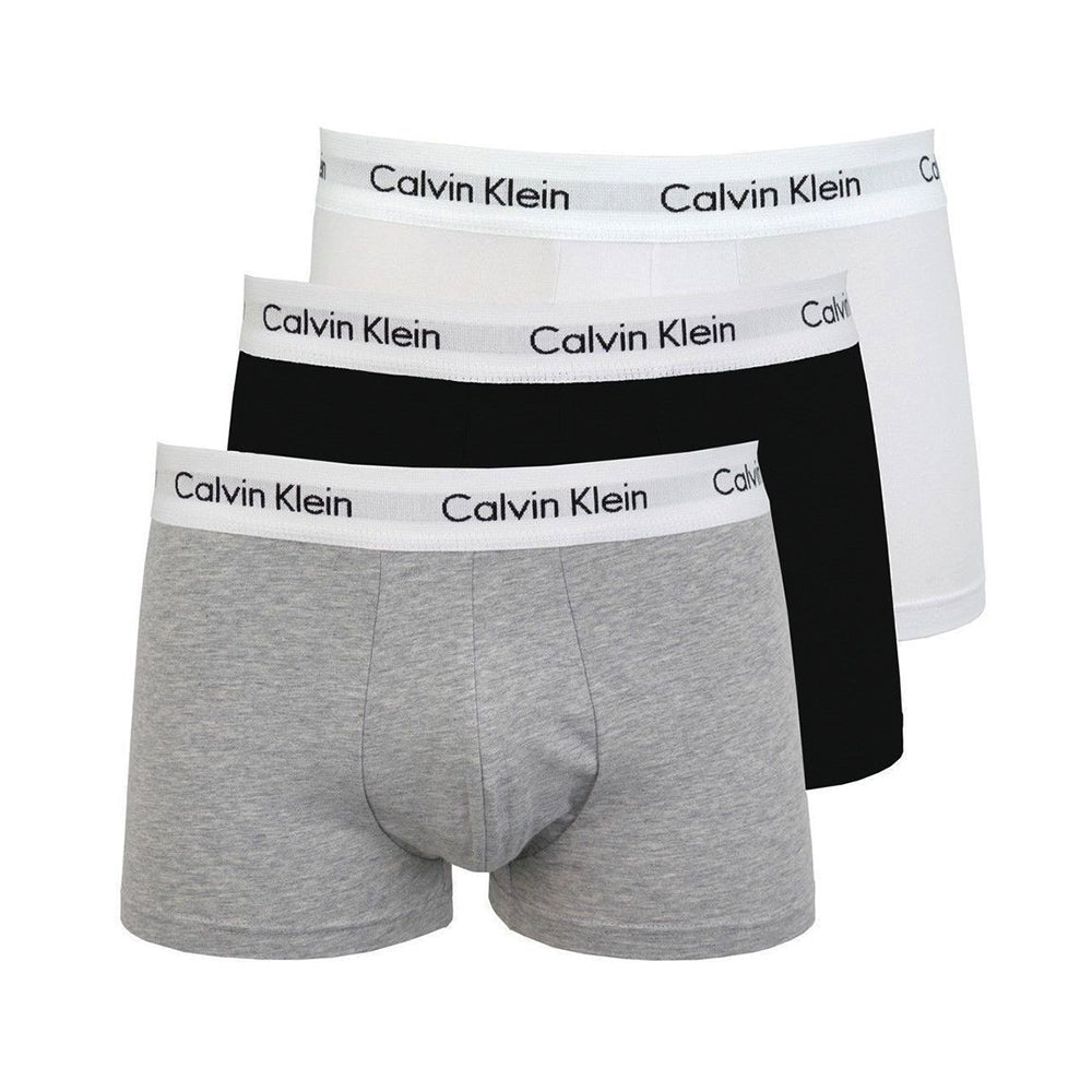 C.K Pack of 3 Cotton boxers with signature waistband - Blue Shoppy