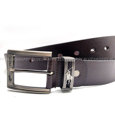 POLO RL BROWN  LEATHER  BELT  2358-317
