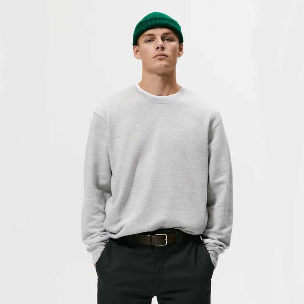 ZR BASIC GREY MARL FLEES SWEATSHIRT