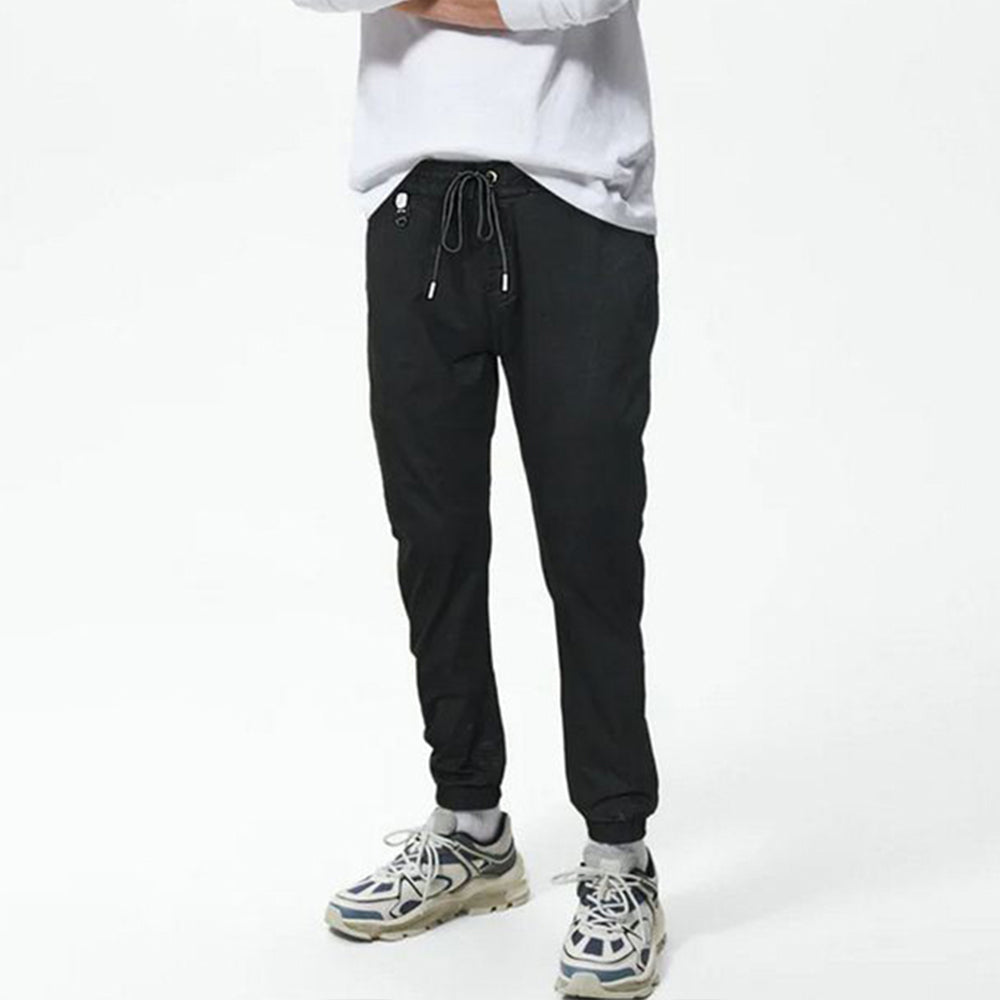 ZRA  cotton strech cargo trousers-BLACK