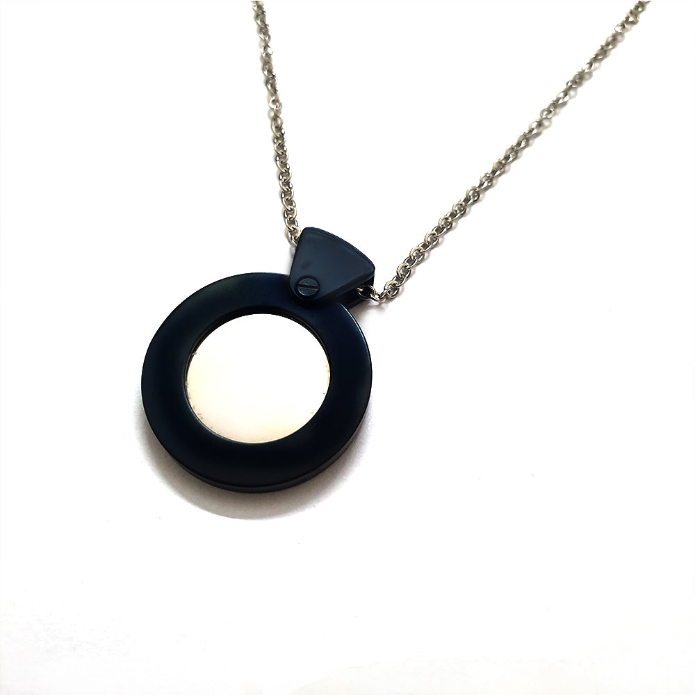 Black Mirror Pendant Necklace 715