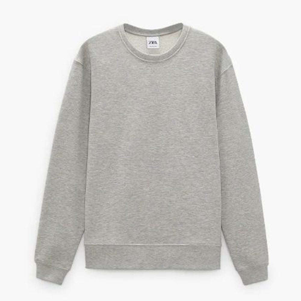 ZR BASIC GREY MARL FLEES SWEATSHIRT