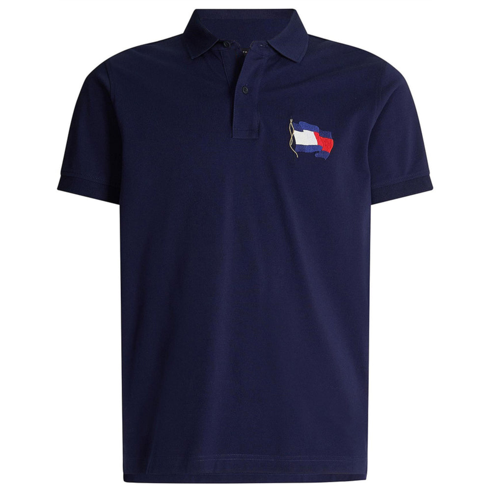 TH PREMIUM SIGNATURE FLAG NAVY POLO